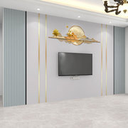 墙纸3d立体轻奢简约格栅，电视背景墙壁布客厅墙布，壁画卧室壁纸装饰