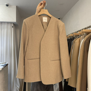 东大门高级感小西装外套，女2024春季韩版宽松时尚，v领流行西服
