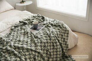 床上用品居家全棉毛线针织多用盖毯办公室单人休闲毯沙发午睡薄毯