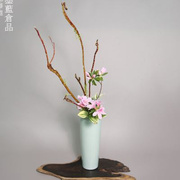 黑檀木插花花瓶花器底座茶席桌面茶具实木底托室内小花盆底座花架