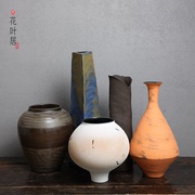 手工工艺景德镇陶瓷花瓶摆件，设计师款客厅装饰中式日式花道投入瓶