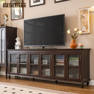 美式实木电视柜法式复古电视柜，组合高款地柜，轻奢小户型电视机柜