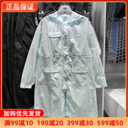 阿迪达斯三叶草外套女轻薄运动服连帽中长款防风衣夹克hc6587