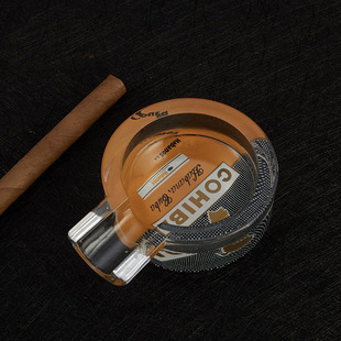 COHIBA雪茄专用烟灰缸定制大烟口古巴雪茄进口专用玻璃烟缸