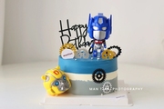 Q版扭蛋擎天柱变形金刚蛋糕烘焙装饰摆件机器人生日摆件玩偶摆件