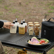 户外调料瓶套装烧烤油壶组合便携式野餐露营调味分装油瓶收纳包