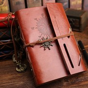 日韩创意文具复古海盗船笔记本旅行日记本活页记事本定制