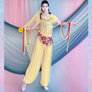 印度舞蹈演出服套装民族舞表演服女装秧歌舞新疆舞肚皮舞服装
