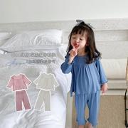 女童睡衣居家服2023童装小女孩家居服儿童，套装宝宝洋气两件套
