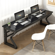简易台式电脑桌家用卧室书桌一体，双人学习桌学生写字桌电竞办公桌