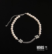 M98S 高质量版 ins珍珠项链锁骨链潮流小众时尚男女