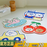 韩国dailylike可爱卡通家居地毯客厅卧室儿童房防滑吸水毛绒脚垫