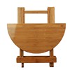 楠竹折叠圆桌子简易小餐桌，饭桌2圆形桌，便携4人实木桌家用可折叠桌