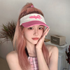 韩版潮人时尚拼色刺绣字母空顶，鸭舌帽子女夏季户外休闲运动遮阳帽