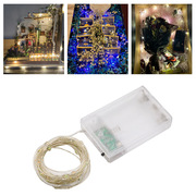 波波球电池盒铜丝灯串圣诞节日，装饰usb灯串带彩灯led铜线灯