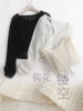 韩国镂空网衫短款露脐配裙子，上衣套头泳装，外搭罩衫长袖沙滩防晒服