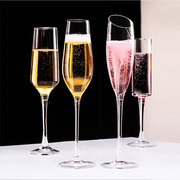 水晶香槟杯起泡酒高脚杯套装，家用创意6只装子2个酒杯杯鸡尾酒杯子