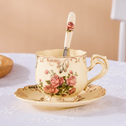 咖啡杯欧式杯子女套装，陶瓷花茶下午茶杯茶具，英式家用高档精致颜值