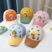宝宝帽子夏季薄款男童女童鸭舌帽网帽透气儿童遮阳防晒帽棒球帽潮
