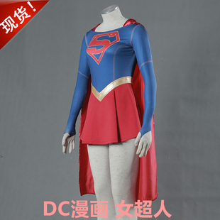 漫威英雄女超人cos服装supergirl女装，童装舞台表演服cosplay服装