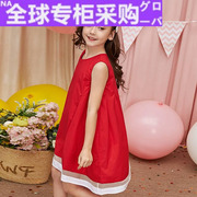 日本。女童连衣裙2022夏装，洋气韩版无袖，背心裙中大童