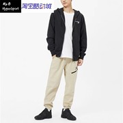 New Balance Logo运动拉链连帽卫衣外套 男款 黑色MJ03907-BK