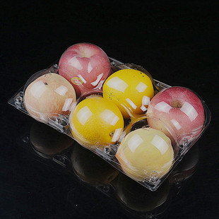 一次性苹果包装盒透明2个4个6个橙子香梨，水蜜桃盒塑料水果盒