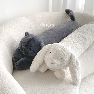长条抱枕女生睡觉猫咪玩偶可爱兔子，毛绒玩具公仔床上夹腿拆洗娃娃