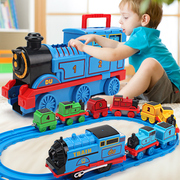 电动小火车玩具轨道车套装，惯性音乐滑梯男孩儿童益智童轨道汽车