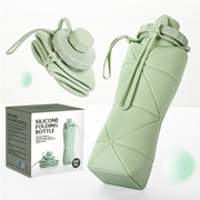 户外旅行运动便携硅胶，食品级伸缩折叠杯运动水壶可折叠硅胶杯