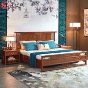 红木床1.8米双人大床，中式古典全实木花梨木卧室家具q125