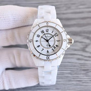 定制小香风手表j12白陶瓷(白陶瓷)手表女全自动机械表石英女表33m情侣手表