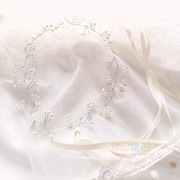 欧美新娘伴娘头饰花童发饰，公主花环发带，纯手工水晶珍珠发箍配