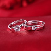 结婚临时戒指仿真婚礼仪式用假对戒活口可调道具交换情侣钻戒