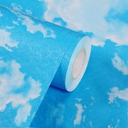 蓝天白云壁纸天空顶贴儿童房卧室防水防潮棚顶屋顶天花板自粘墙纸
