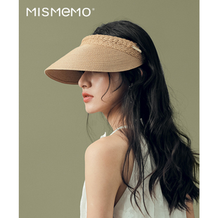 MISMEMO发箍空顶帽女春夏季太阳帽时尚草编遮阳帽