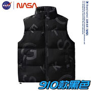 BX-NASA联名美式马甲男女士秋冬宽松潮牌大码休闲背心羽绒棉外套