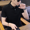 夏天中年男士t短袖T恤30岁半袖35纯棉丅桖40韩版体恤翻领polo衫。