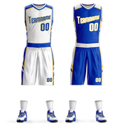 篮球服套装男深蓝团购定制单位公司篮球比赛训练队服橙白水印字号
