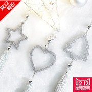 2024年跨境 圣诞节装饰品 白色仿真水晶亚克力挂饰圣诞树挂件
