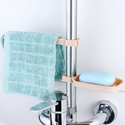 厨房置物架水龙头水槽收纳架沥水架浴室毛巾挂架夹式收纳杆肥皂盒