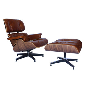 rh-1175电视椅躺椅休闲椅真皮，曲木板定型棉椅子牛皮简约现代整装