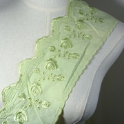 10cm绿色棉布棉线刺绣蕾丝花边布料窗帘桌布沙发手工diy材辅料