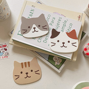 日式ins创意可爱卡通小猫咪杯垫，少女心隔热垫子，防滑防水硅胶餐垫