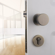 依佰利美式球形锁青古铜房门锁简约室内家用欧式仿古静音分体门锁