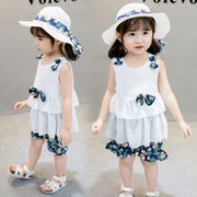 女宝宝夏韩版两件套1衣服，2夏季3岁婴儿童装，小孩夏天时髦套装