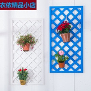 定制墙面网格木质阳台墙壁挂植物，爬藤墙上悬挂装饰防腐实木隔断花