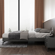 床架子无床头床小户型布艺，床简约现代1.8米双人床，北欧储物箱体床