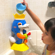 戏水玩具大黄鸭海豚水车转转乐儿童宝宝浴室婴儿洗澡玩具冲凉玩水