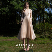 象牙女神 MAISON X.U｜高定设计师品牌法式优雅真丝缎连衣裙